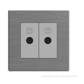 2Gang TV Socket Stainless Steel Cover wall socket